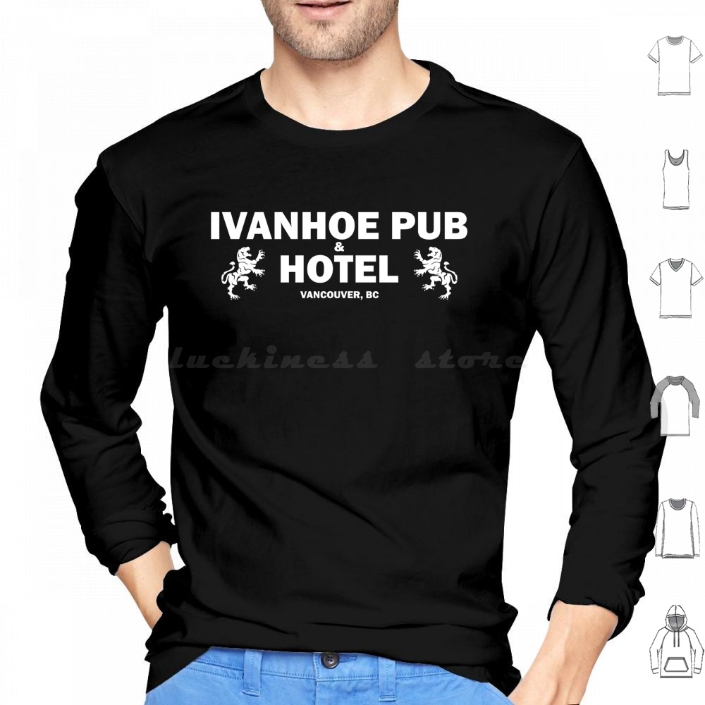 Wine Beer Pub - هوديز إيفانهو بيوب-وايت أون بلاك بأكمام