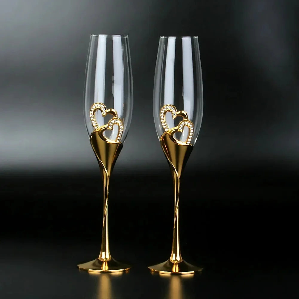 Champagne Flute Pair - نظارات مزامير الشمبانيا أنيقة على شكل