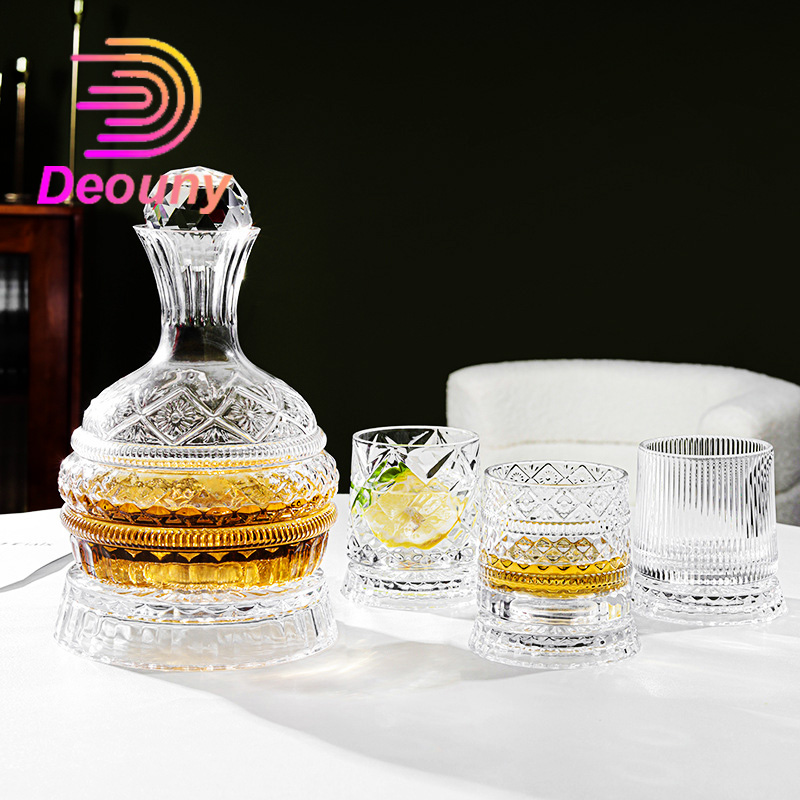 Wine In Beer Glass - DEOUNY إناء النبيذ الدوار الماسي على