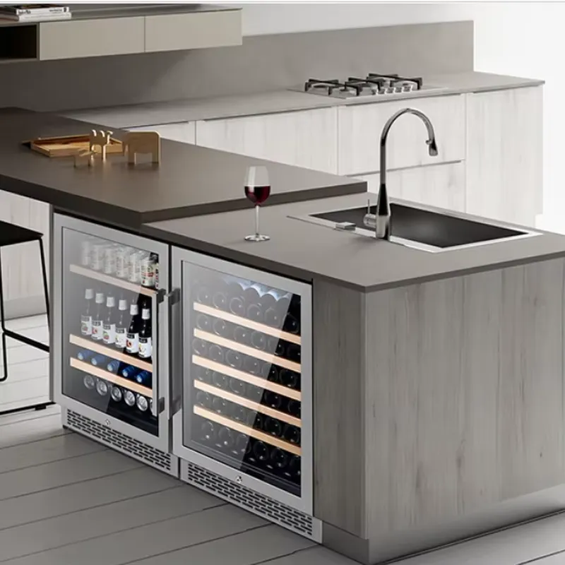 Wine Beer Fridge Dual Zone - ثلاجة نبيذ بسعة 48 زجاجة مع