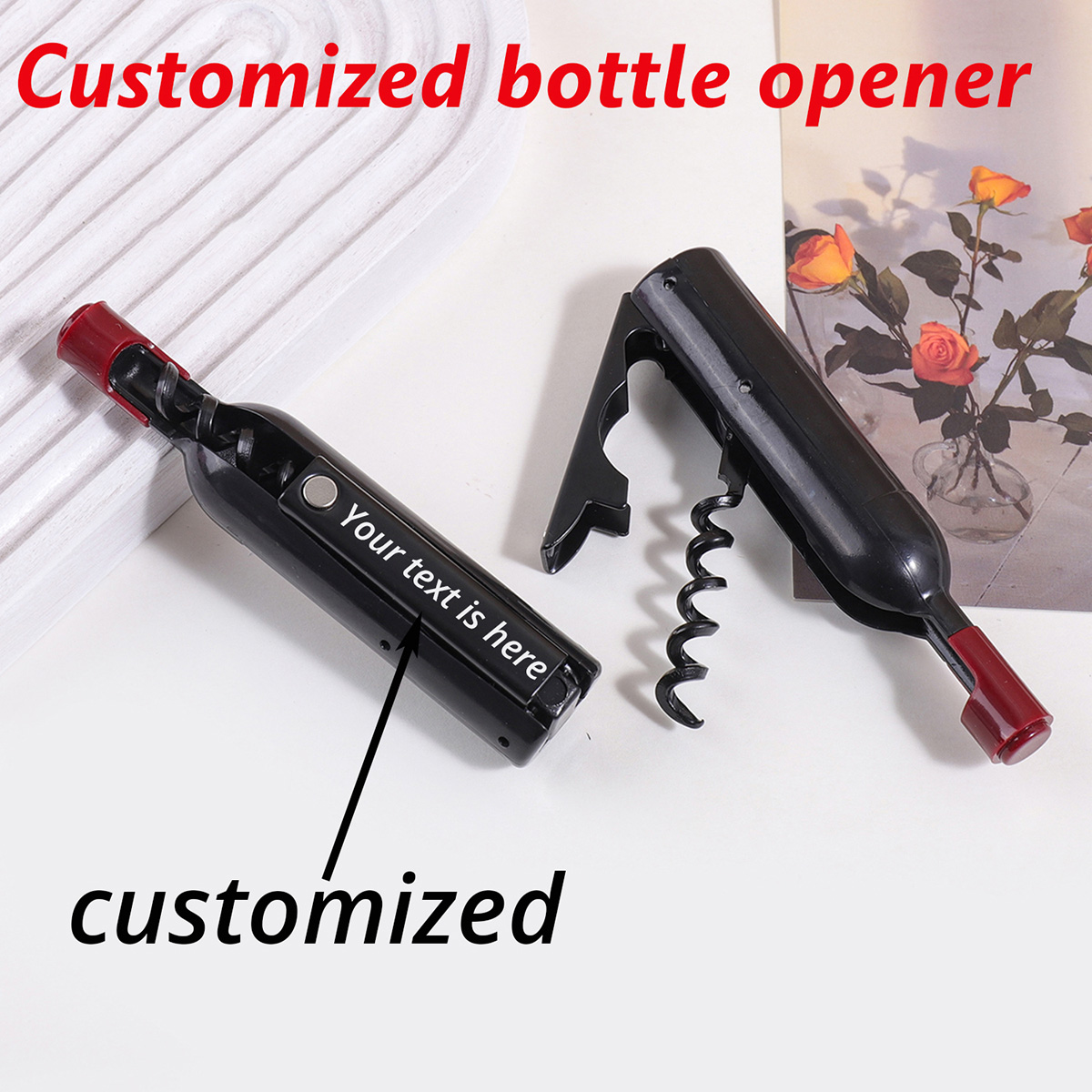 Wine Beer Name - فتاحة زجاجات نبيذ مخصصة مع اسم