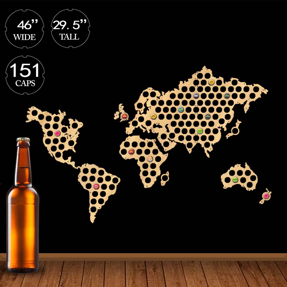 Craft Beer & Wine U- - الحرف الخشبية الإبداعية ، خريطة العالم