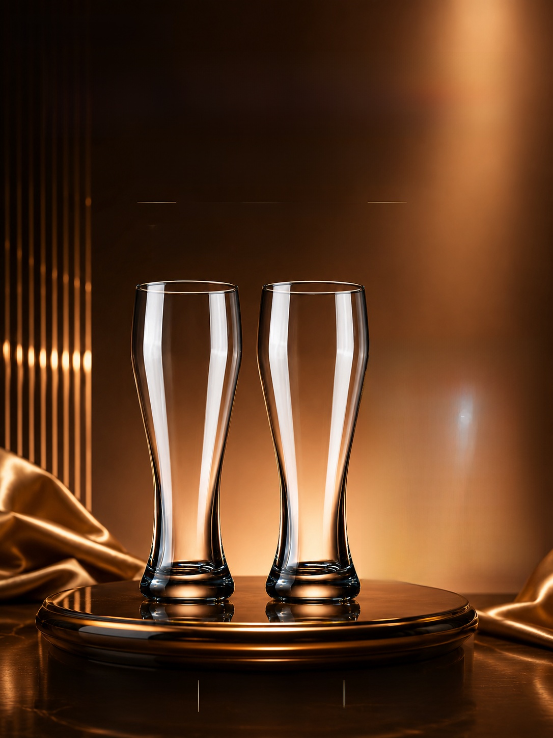 Craft Beer & Wine U- - كوب بيرة زجاجي كبير السعة من