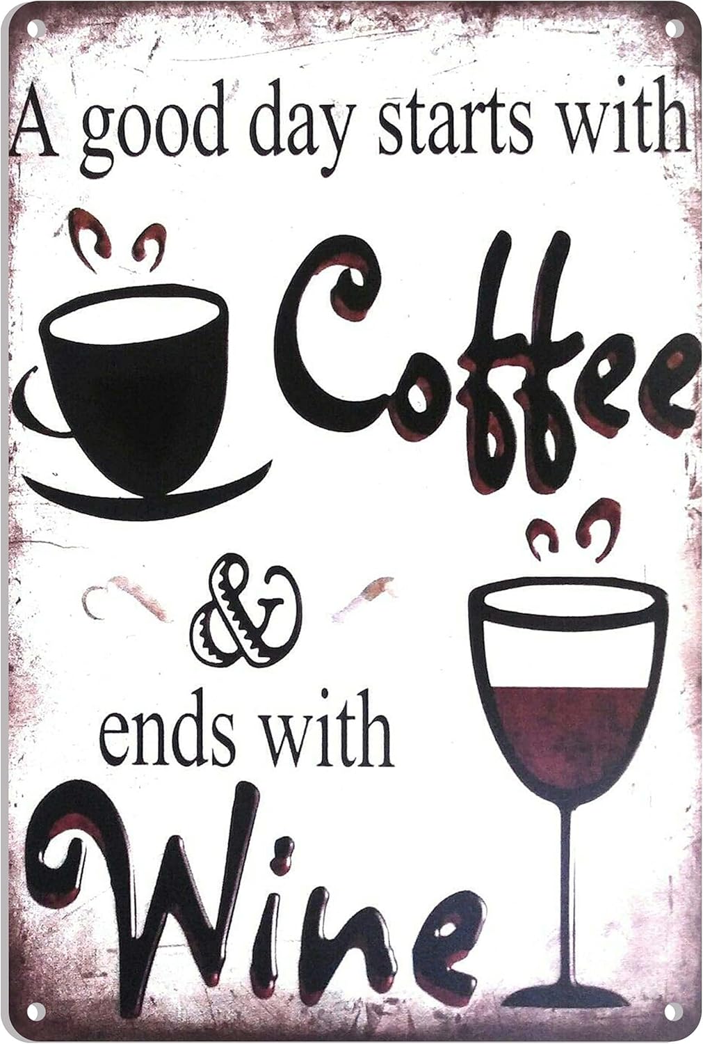 Wine Beer Pub - لافتة معدنية من Wisesign بعبارة 'يوم