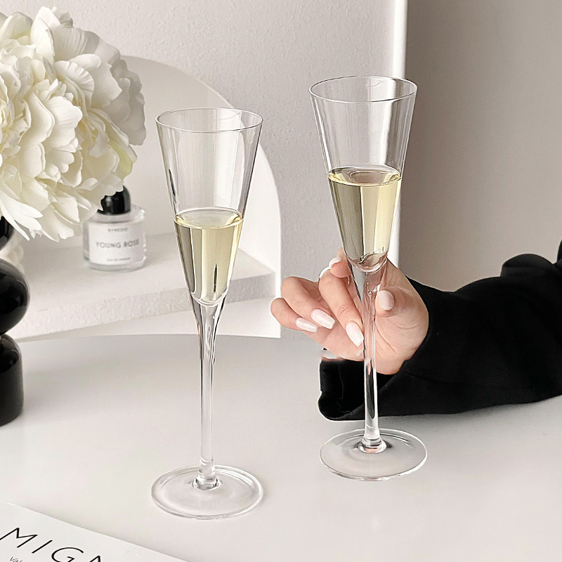 Champagne Flute Pair - الفرنسية رومانسية الاحتفالية كؤوس الشمبانيا وكؤوس