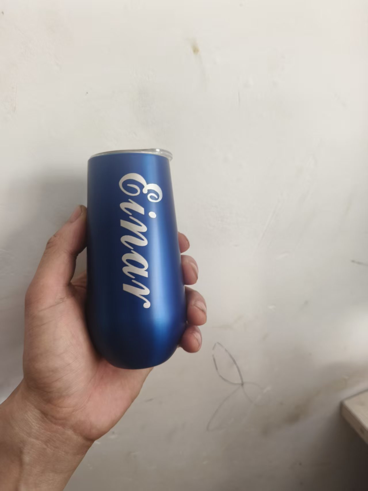 Wine Beer Name - اسم الزفاف المخصص 6oz ترمس من