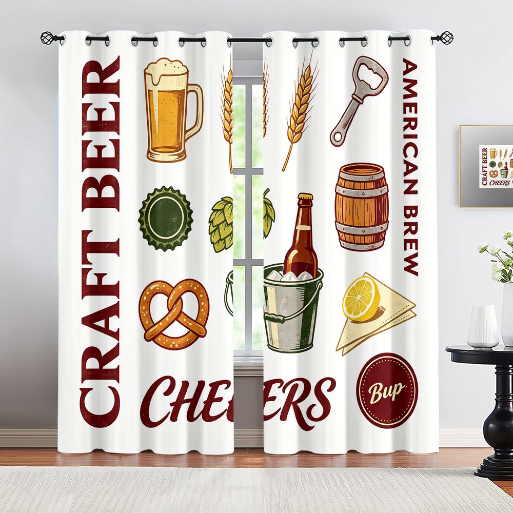ستائر مطبوعة بتصميم البيرة الح - مراجعة Craft Beer & Wine U- وسعره