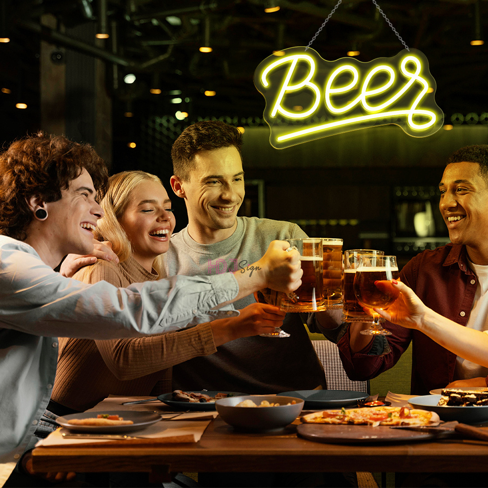 ويسكي بار البيرة LED ضوء النيو - مراجعة Wine Beer Whiskey Year وسعره