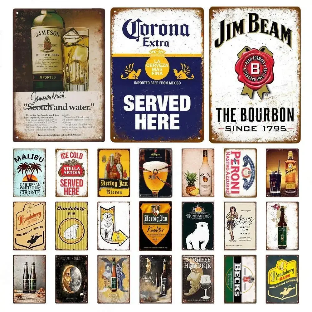 ملصق معدني لنبيذ ماليبو ، علام - مراجعة Wine Beer Pub وسعره
