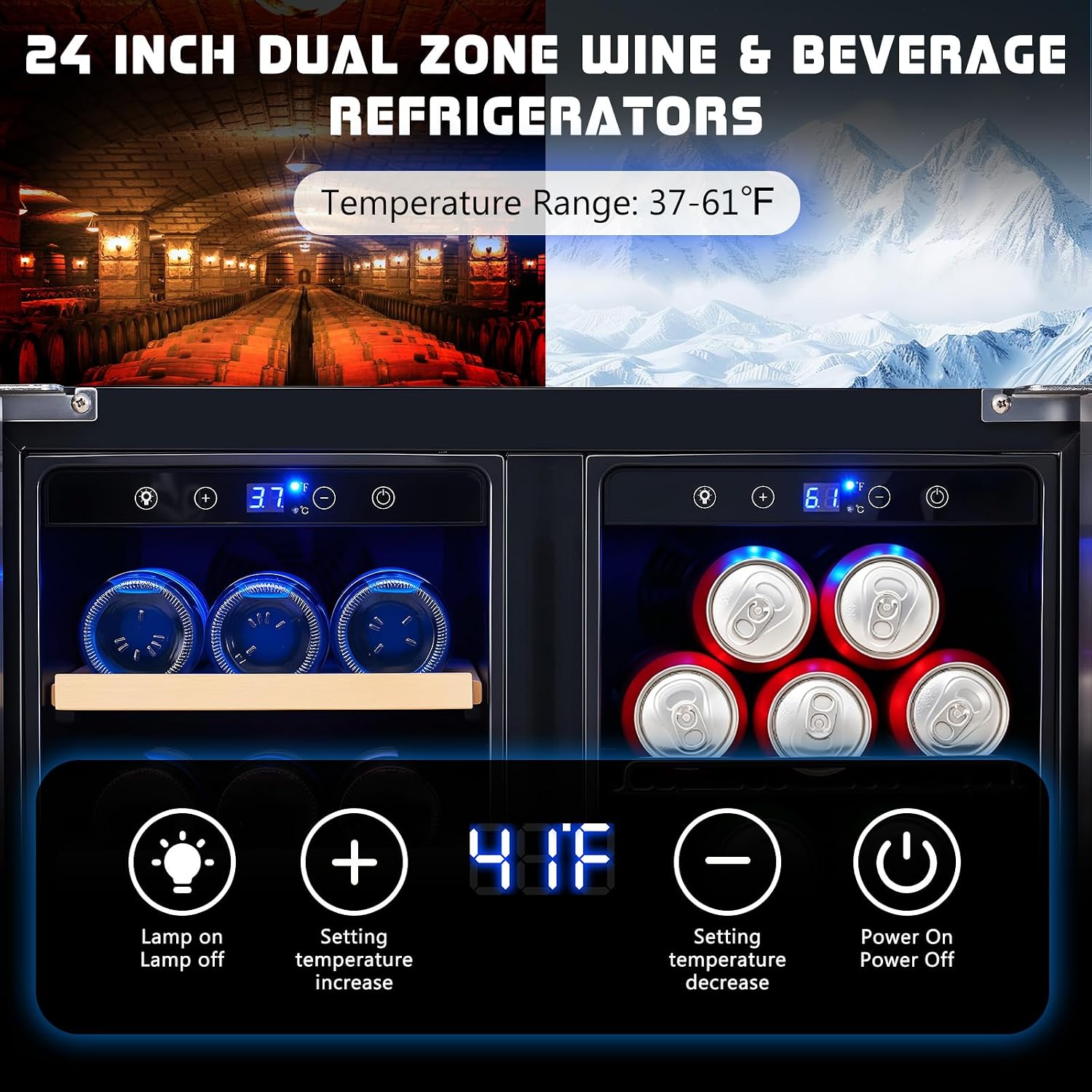ثلاجة مشروبات، ثلاجة نبيذ وبير - مراجعة Wine Beer Fridge Dual Zone وسعره
