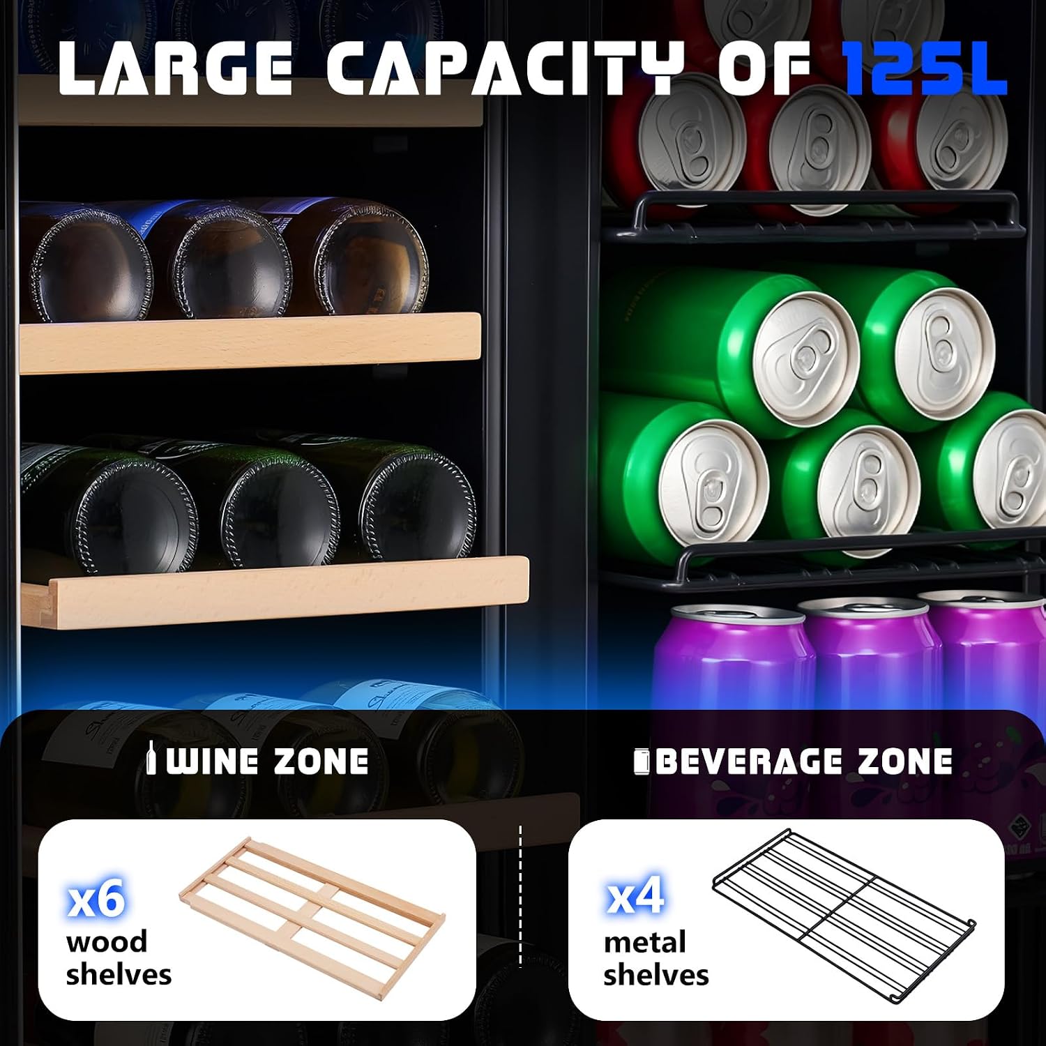 ثلاجة مشروبات، ثلاجة نبيذ وبير - مراجعة Wine Beer Fridge Dual Zone وسعره