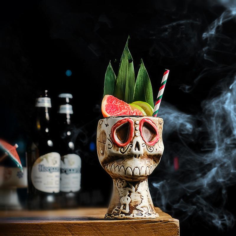كوب سيراميك على شكل جمجمة للها - مراجعة Wine Beer Mixed Drinks وسعره