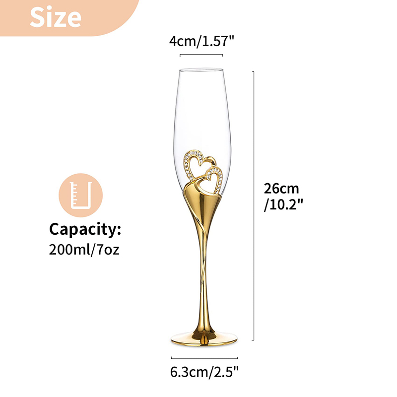 200 مللي كؤوس مشروبات حمراء كر - مراجعة Champagne Flute Pair وسعره