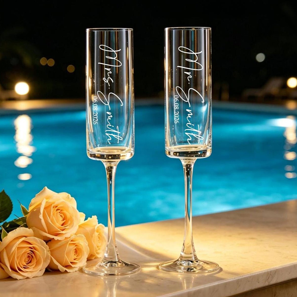 مجموعة من كأسين شمبانيا مخصصة  - مراجعة Champagne Flute Pair وسعره