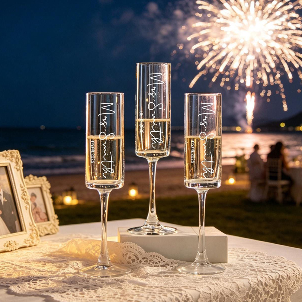 مجموعة من كأسين شمبانيا مخصصة  - مراجعة Champagne Flute Pair وسعره