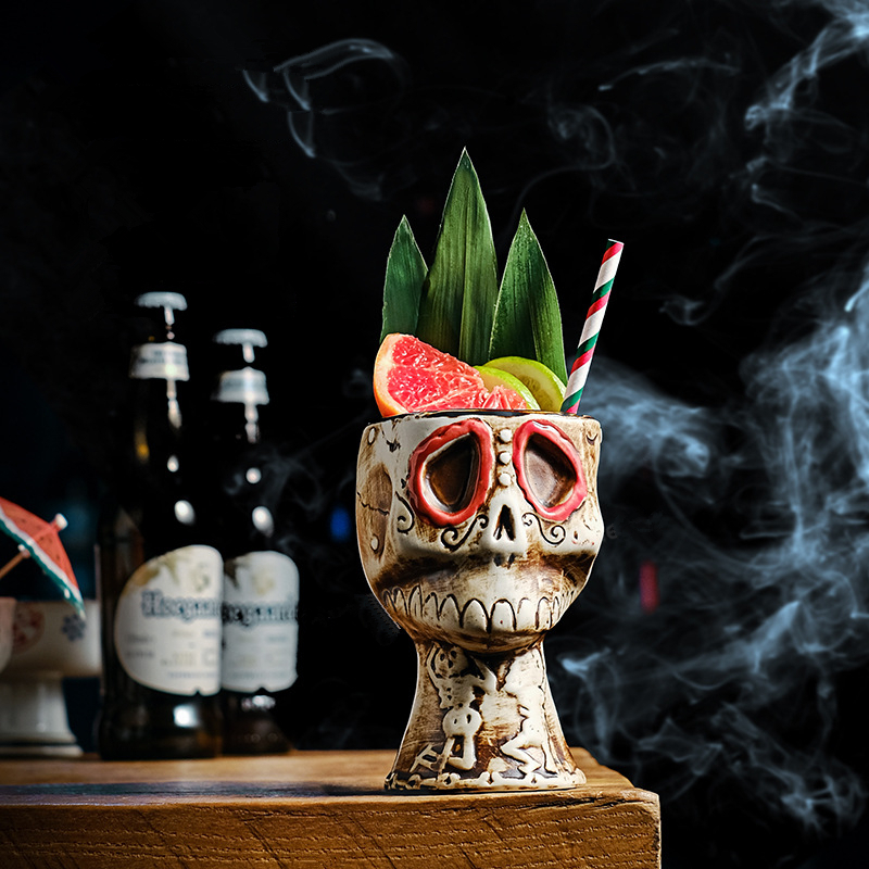 كوب سيراميك على شكل جمجمة للها - مراجعة Wine Beer Mixed Drinks وسعره