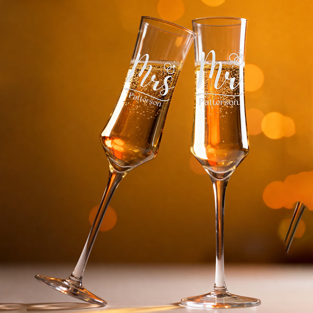 مخصص السيد والسيدة نظارات الشم - مراجعة Champagne Flute Pair وسعره