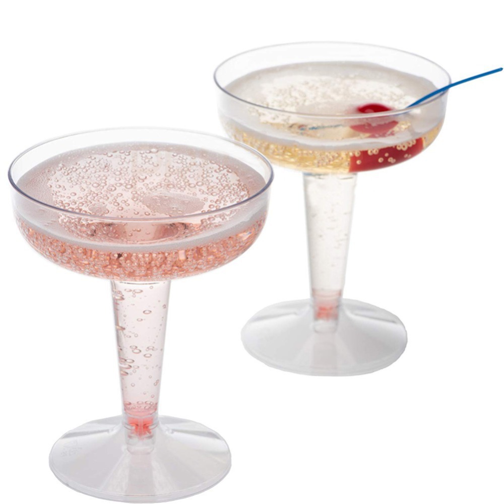 10 قطعة من البلاستيك الشفاف كأ - مراجعة Champagne Flute Pair وسعره