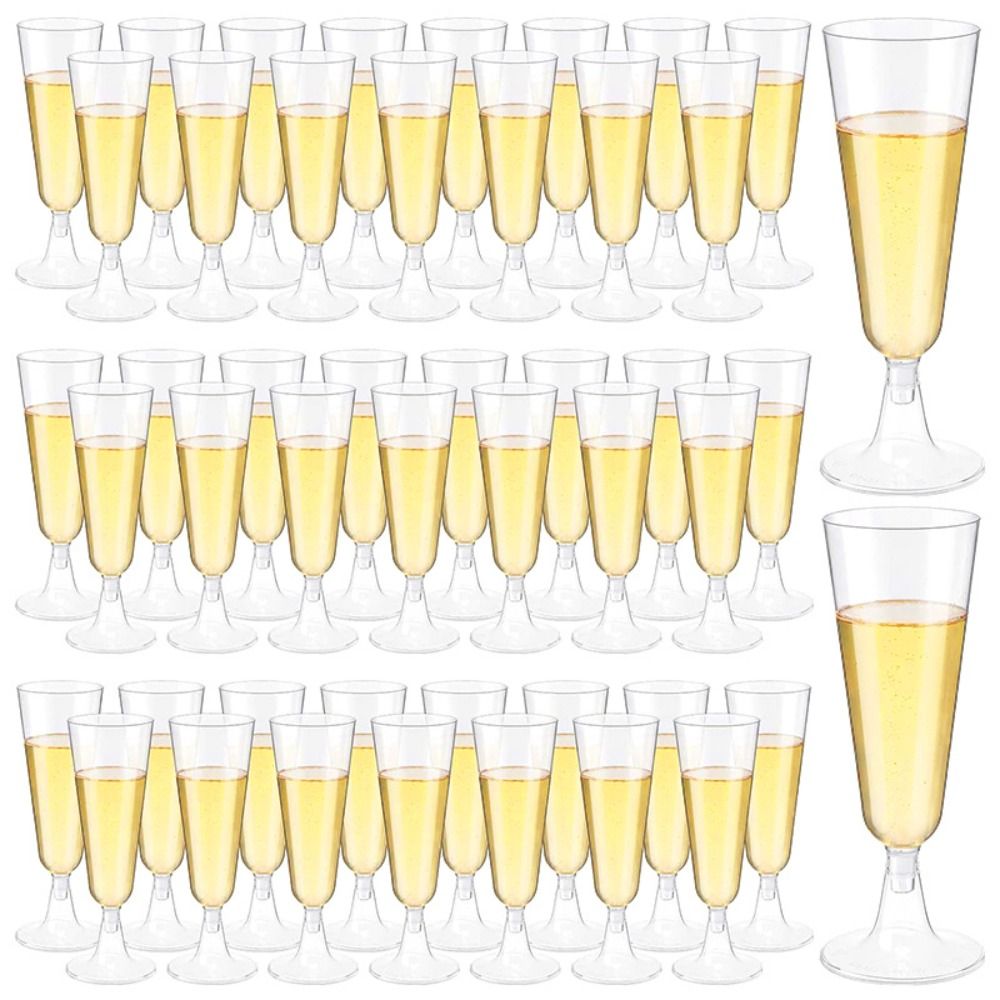 10 قطعة من البلاستيك الشفاف كأ - مراجعة Champagne Flute Pair وسعره