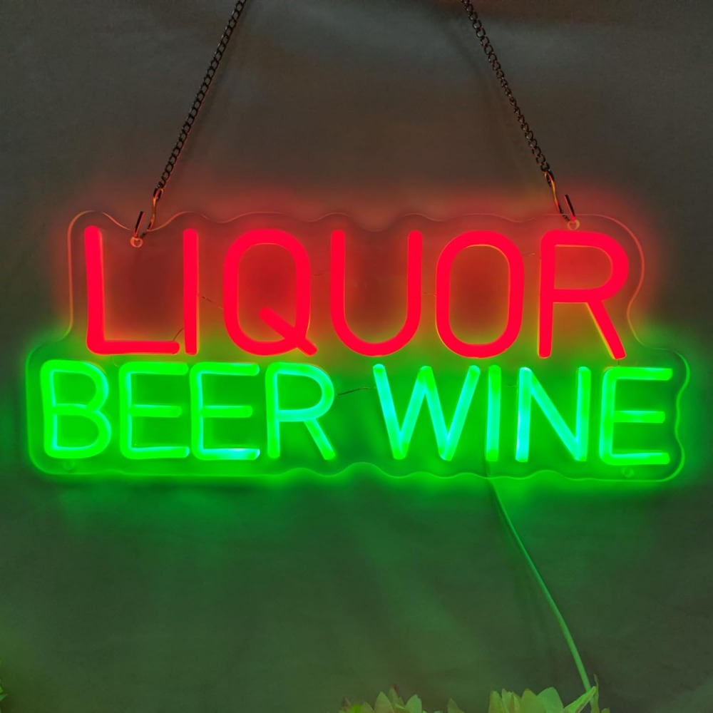 لافتة نيون LED للخمور والبيرة  - مراجعة Wine Beer Whiskey Year وسعره