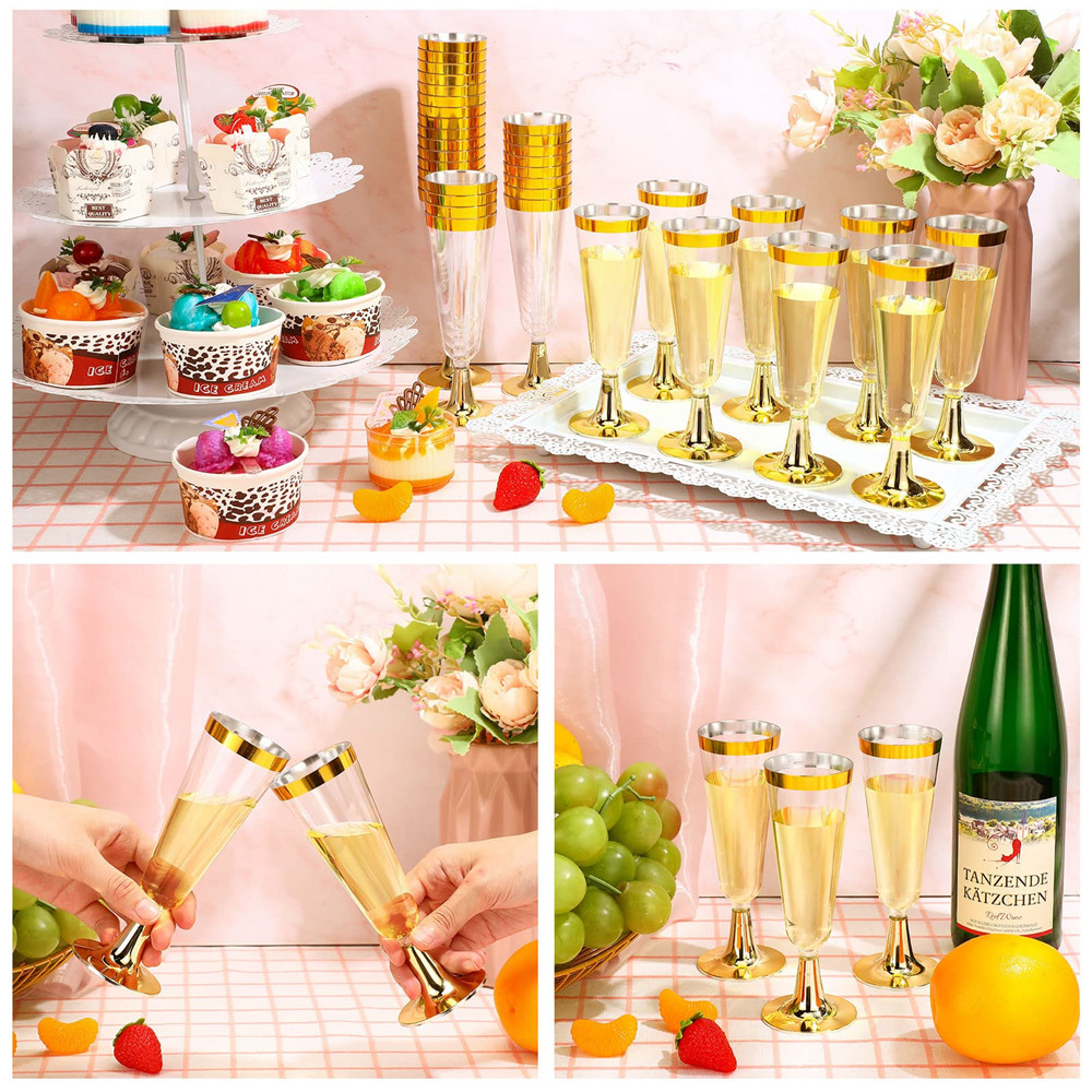 50 قطعة 5 أوقية كأس النبيذ الق - مراجعة Champagne Flute Pair وسعره