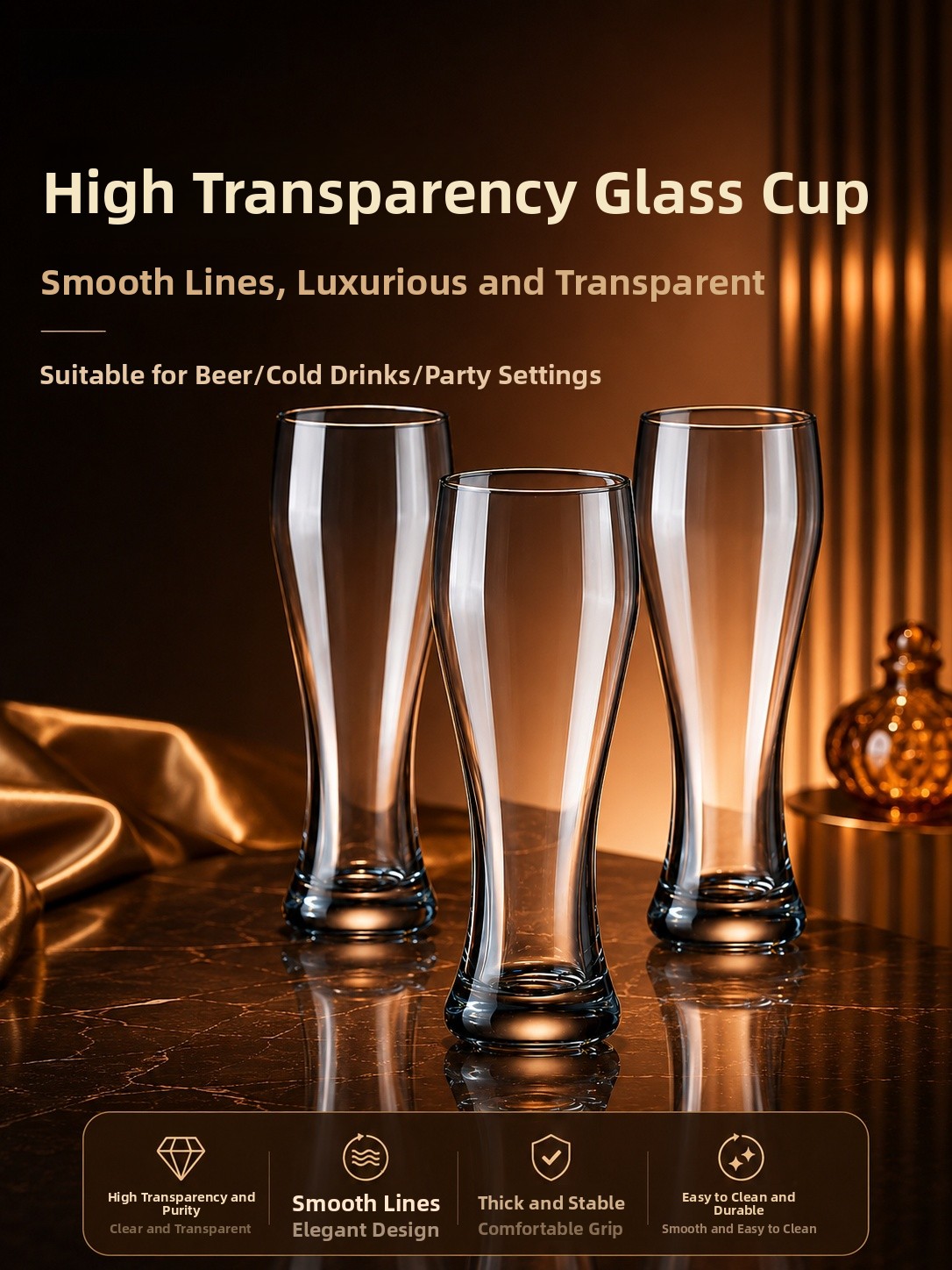 كوب بيرة زجاجي كبير السعة من ا - مراجعة Craft Beer & Wine U- وسعره