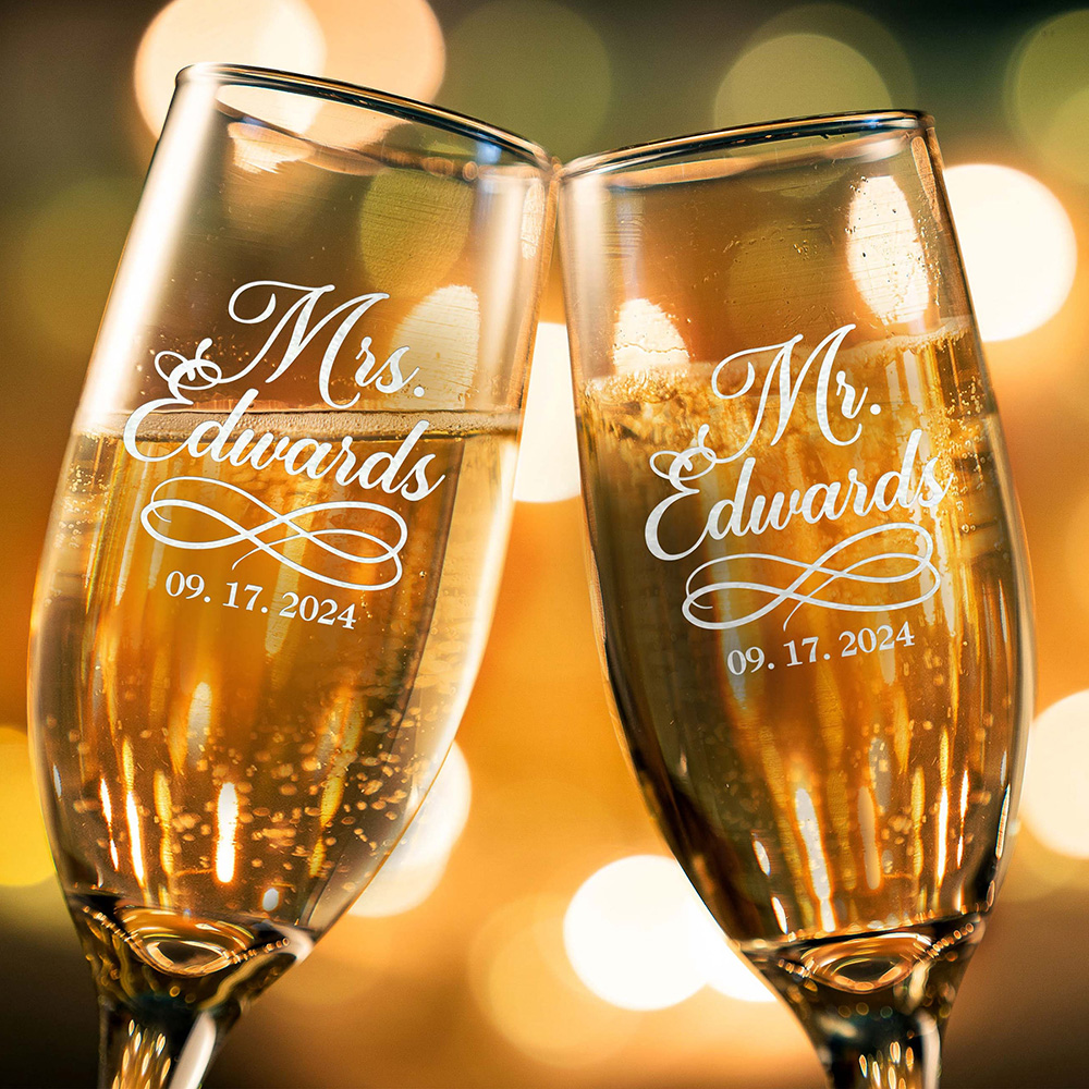 مجموعة شخصية مكونة من 2 مزامير - مراجعة Champagne Flute Pair وسعره