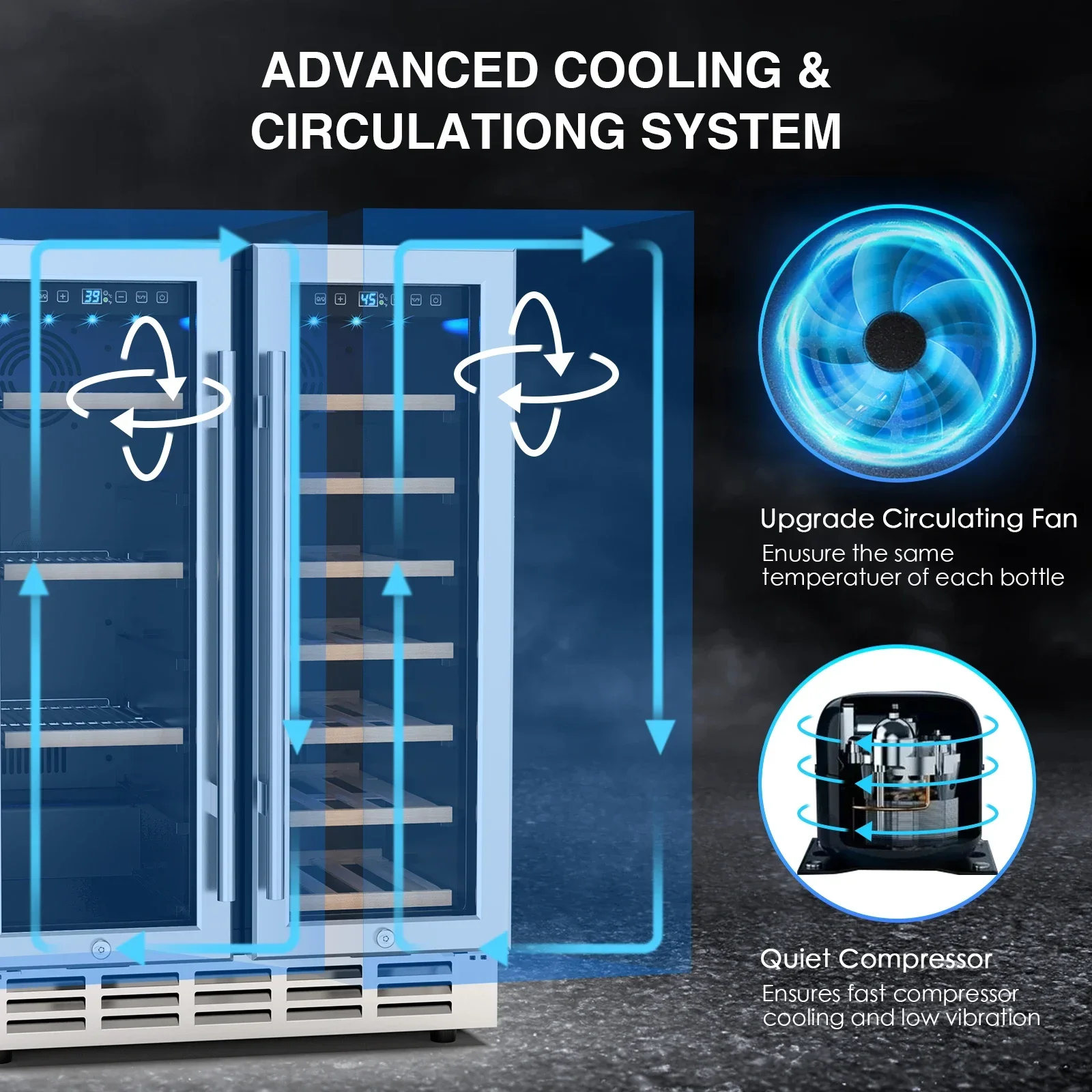 ثلاجة النبيذ والمشروبات 24 بوص - مراجعة Wine Beer Fridge Dual Zone وسعره