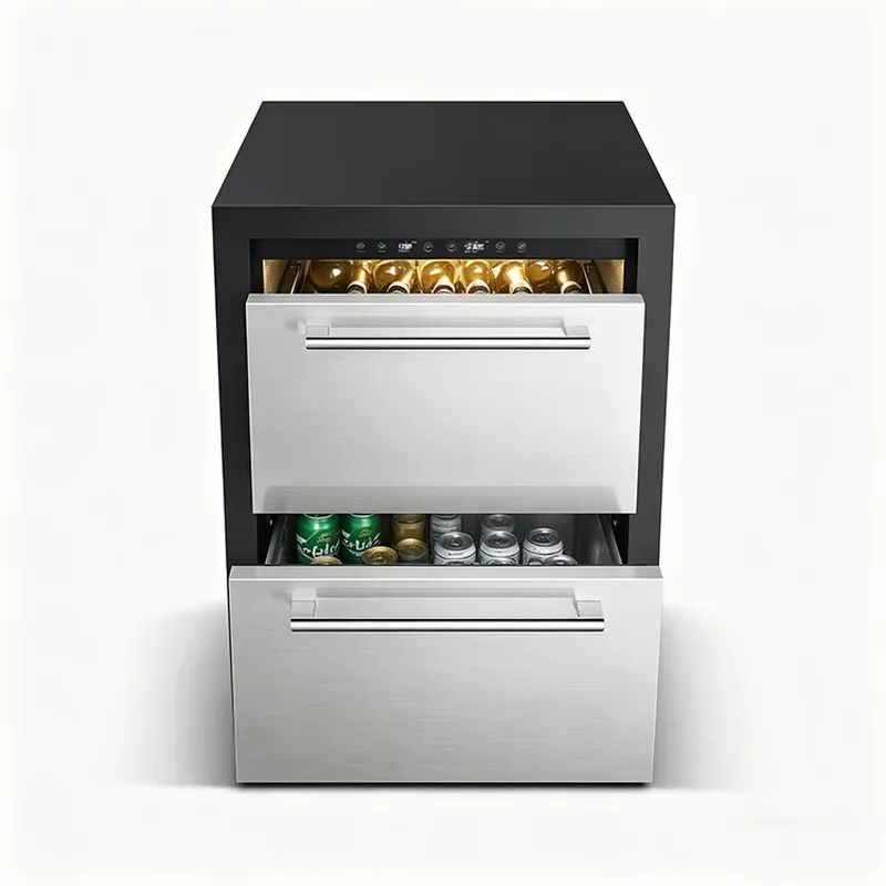 ثلاجة منزلية ومكتبية مدمجة سعة - مراجعة Wine Beer Fridge Dual Zone وسعره