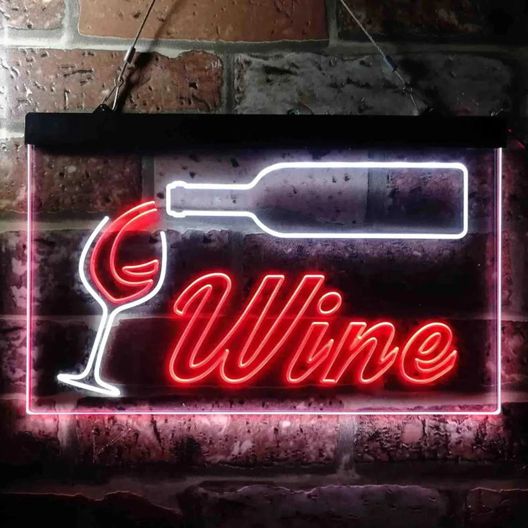 زجاجة علامة نيون LED مزدوجة ال - مراجعة Wine Beer Pub وسعره