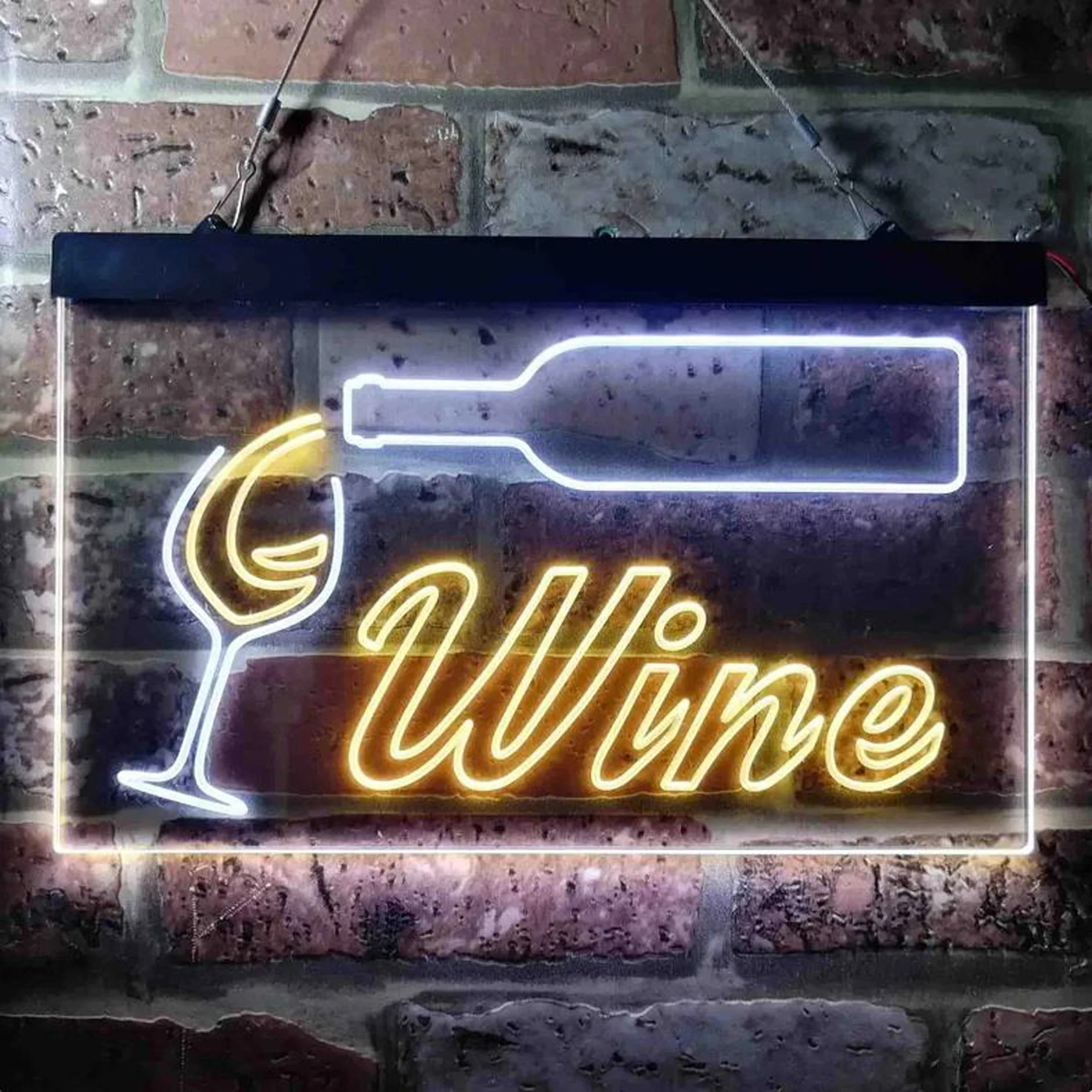 زجاجة علامة نيون LED مزدوجة ال - مراجعة Wine Beer Pub وسعره