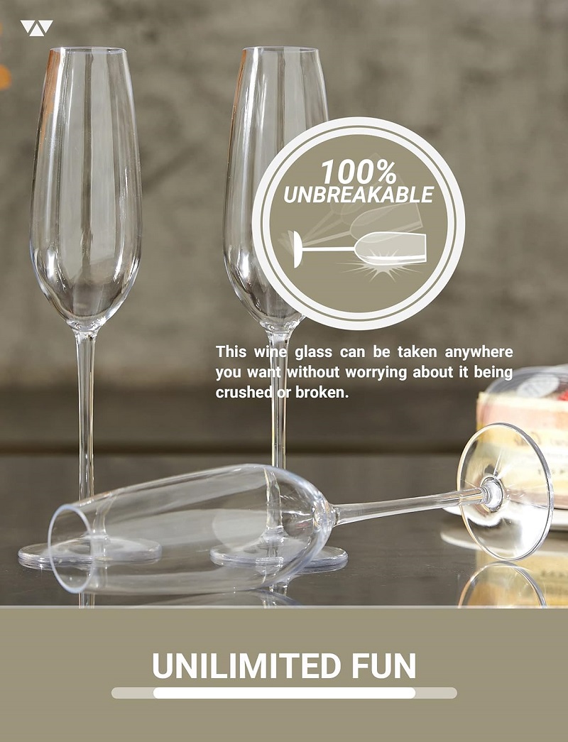 مزمار شمبانيا غير قابل للكسر م - مراجعة Champagne Flute Pair وسعره