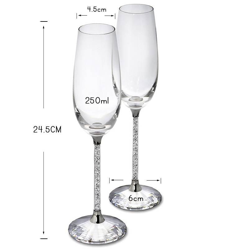 الإبداعية الزفاف كوب نبيذ زجاج - مراجعة Champagne Flute Pair وسعره