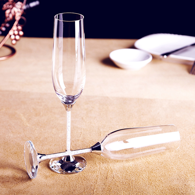 الإبداعية الزفاف كوب نبيذ زجاج - مراجعة Champagne Flute Pair وسعره