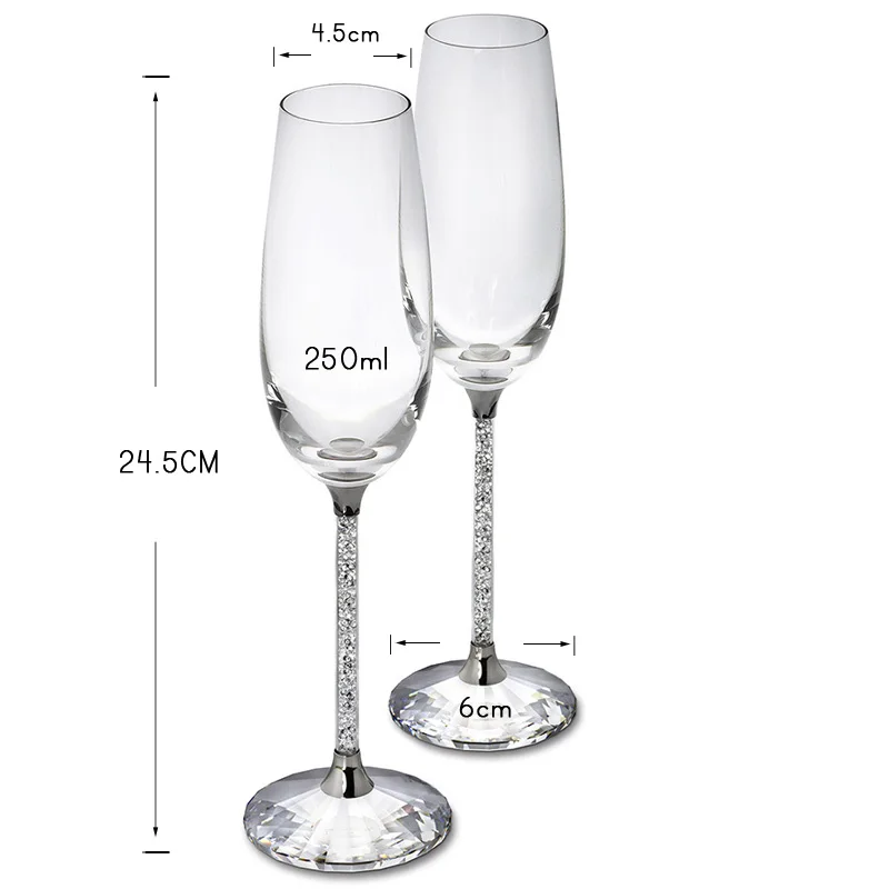كأس نبيذ زفاف إبداعي ، كوب فري - مراجعة Champagne Flute Pair وسعره