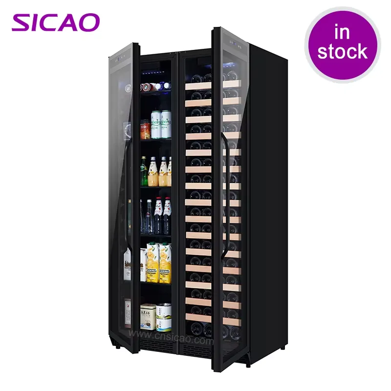 ثلاجة مشروبات مدمجة ببابين، مب - مراجعة Wine Beer Fridge Dual Zone وسعره