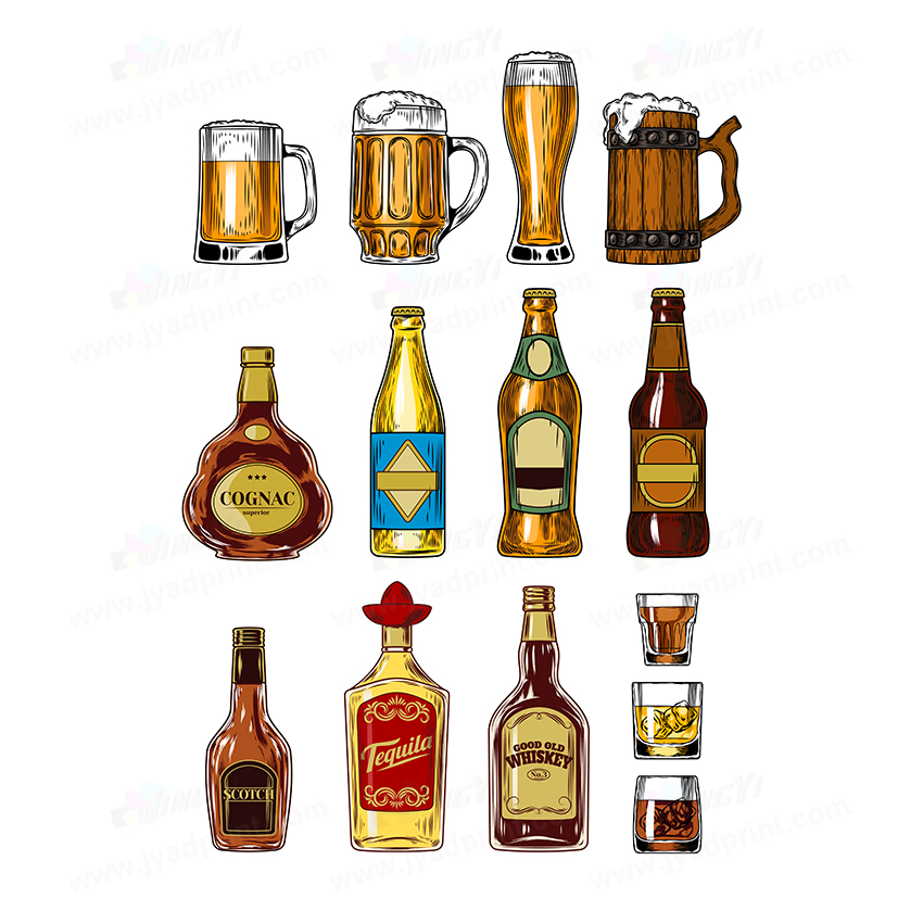12 قطعة/مجموعة، لوحات PVC مخصص - مراجعة Wine Beer Photo وسعره